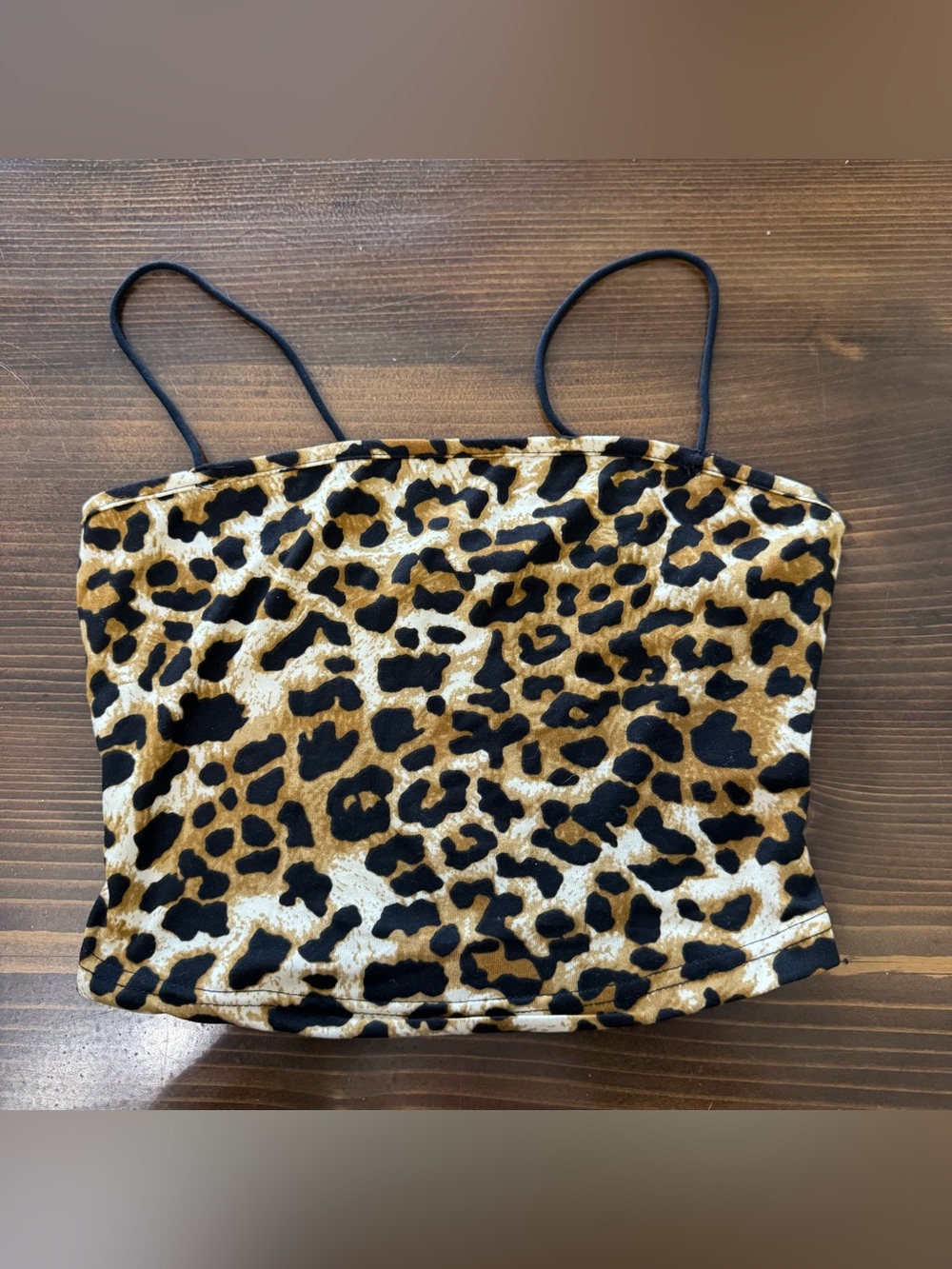 Leopard print cropped tank